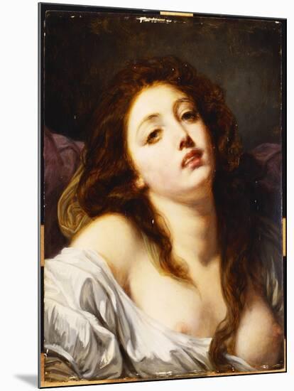 A Young Woman, Bust Length-Jean-Baptiste Greuze-Mounted Giclee Print