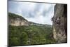A Young Woman Climbs a 5.10 on an Overcast Day at Siurana, Spain-Ben Herndon-Mounted Photographic Print