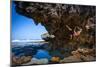 A Young Woman Climbs on a Low-Tide Boulder in Siung Beach Just Outside Yogyakarta, Indonesia-Dan Holz-Mounted Photographic Print