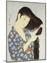 A Young Woman Combing Her Hair-Ioki Bunsai-Mounted Giclee Print