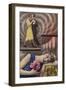 A Young Woman Daydreams About Dancing with a Man-null-Framed Photographic Print