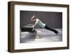 A Young Woman Does a Pushup on a Park Bench in San Francisco, California in Workout Apparel-Carlo Acenas-Framed Photographic Print