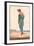 A Young Woman Draped in a Towel on a Beach-null-Framed Giclee Print