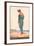 A Young Woman Draped in a Towel on a Beach-null-Framed Giclee Print