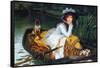 A Young Woman in a Boat-James Tissot-Framed Stretched Canvas