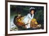 A Young Woman in a Boat-James Tissot-Framed Premium Giclee Print