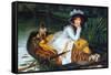 A Young Woman in a Boat-James Tissot-Framed Stretched Canvas