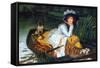 A Young Woman in a Boat-James Tissot-Framed Stretched Canvas