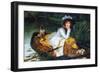 A Young Woman in a Boat-James Tissot-Framed Art Print