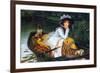 A Young Woman In a Boat-James Tissot-Framed Premium Giclee Print