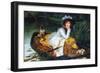 A Young Woman In a Boat-James Tissot-Framed Art Print