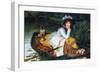 A Young Woman In a Boat-James Tissot-Framed Art Print