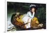 A Young Woman In a Boat-James Tissot-Framed Art Print