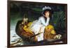 A Young Woman In a Boat-James Tissot-Framed Art Print