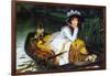 A Young Woman In a Boat-James Tissot-Framed Art Print