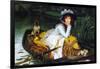 A Young Woman In a Boat-James Tissot-Framed Art Print