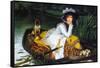 A Young Woman In a Boat-James Tissot-Framed Stretched Canvas