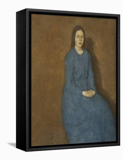 A Young Woman in Blue, C.1914-15-Gwen John-Framed Stretched Canvas