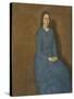 A Young Woman in Blue-Gwen John-Stretched Canvas