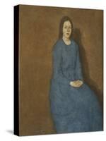 A Young Woman in Blue-Gwen John-Stretched Canvas