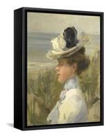 A Young Woman Looking Out over the Sea-Isaac Israels-Framed Stretched Canvas