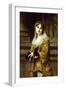 A Young Woman Outside a Church-Charles Louis Lucien Muller-Framed Giclee Print