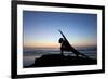 A Young Woman Performs Yoga at Blacks Beach in San Diego, California-Brett Holman-Framed Photographic Print