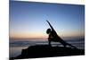 A Young Woman Performs Yoga at Blacks Beach in San Diego, California-Brett Holman-Mounted Photographic Print