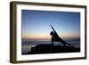 A Young Woman Performs Yoga at Blacks Beach in San Diego, California-Brett Holman-Framed Photographic Print