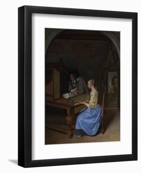 A Young Woman Playing a Harpsichord, C. 1660-Jan Havicksz Steen-Framed Giclee Print