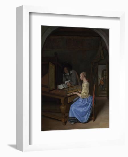 A Young Woman Playing a Harpsichord, C. 1660-Jan Havicksz Steen-Framed Giclee Print