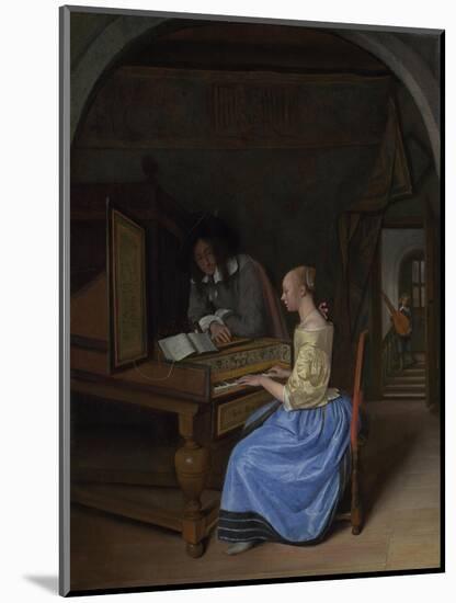 A Young Woman Playing a Harpsichord, C. 1660-Jan Havicksz Steen-Mounted Giclee Print