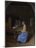 A Young Woman Playing a Harpsichord, C. 1660-Jan Havicksz Steen-Mounted Giclee Print