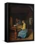 'A Young Woman playing a Harpsichord to a Young Man', 1659-Jan Steen-Framed Stretched Canvas