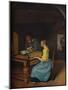 'A Young Woman playing a Harpsichord to a Young Man', 1659-Jan Steen-Mounted Giclee Print