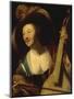 A Young Woman Playing the Viol-Gerrit Honthorst-Mounted Giclee Print