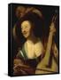 A Young Woman Playing the Viol-Gerrit Honthorst-Framed Stretched Canvas