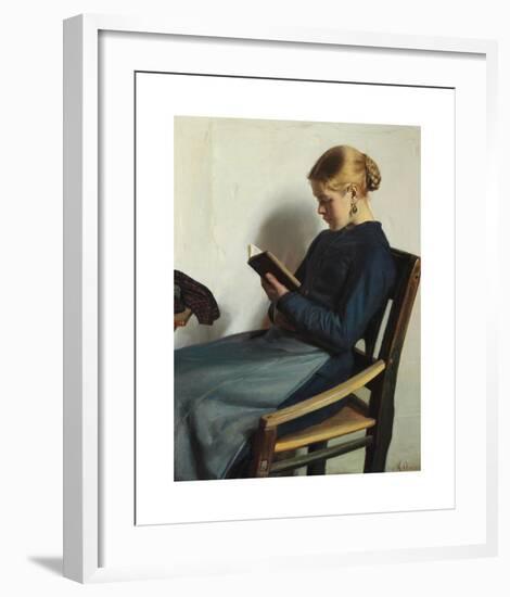 A Young Woman Reading-Michael Ancher-Framed Premium Giclee Print