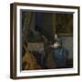 A Young Woman Seated at a Virginal, C. 1670-Johannes Vermeer-Framed Giclee Print