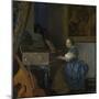 A Young Woman Seated at a Virginal, C. 1670-Johannes Vermeer-Mounted Giclee Print