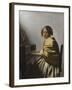 A Young Woman Seated at a Virginal, C. 1670-Johannes Vermeer-Framed Giclee Print