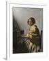 A Young Woman Seated at a Virginal, C. 1670-Johannes Vermeer-Framed Giclee Print