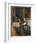 A Young Woman Seated at a Virginal-Johannes Vermeer-Framed Art Print