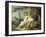 A Young Woman Seated with a Dog and a Watering Can in a Garden-Jean-Honoré Fragonard-Framed Giclee Print