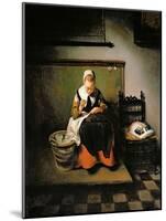 A Young Woman Sewing, 1655-Nicholaes Maes-Mounted Giclee Print