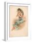 A Young Woman Sheltering Beneath a Parasol-null-Framed Giclee Print