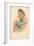 A Young Woman Sheltering Beneath a Parasol-null-Framed Giclee Print