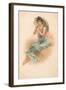 A Young Woman Sheltering Beneath a Parasol-null-Framed Giclee Print