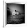 A Young Woman Sitting on a Pargued Floor-Rafal Bednarz-Framed Photographic Print