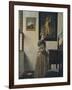 'A Young Woman Standing at a Virginal', about 1670-1672-Jan Vermeer-Framed Giclee Print